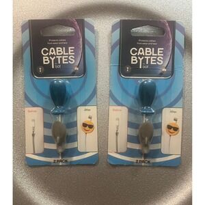 Set Of iJoy Cable Bytes Whale & Shark 2-Packs Cord Protector Charging Saver- New